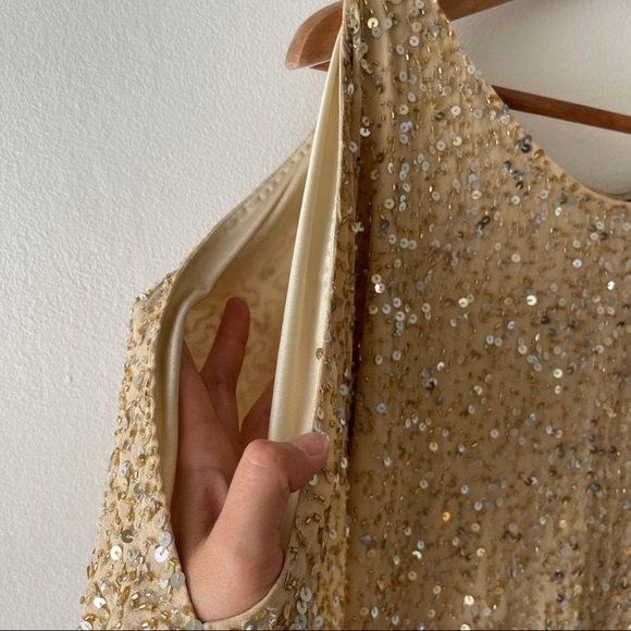 Aidan Mattox cold shoulder beaded dress - Picture 11 of 15